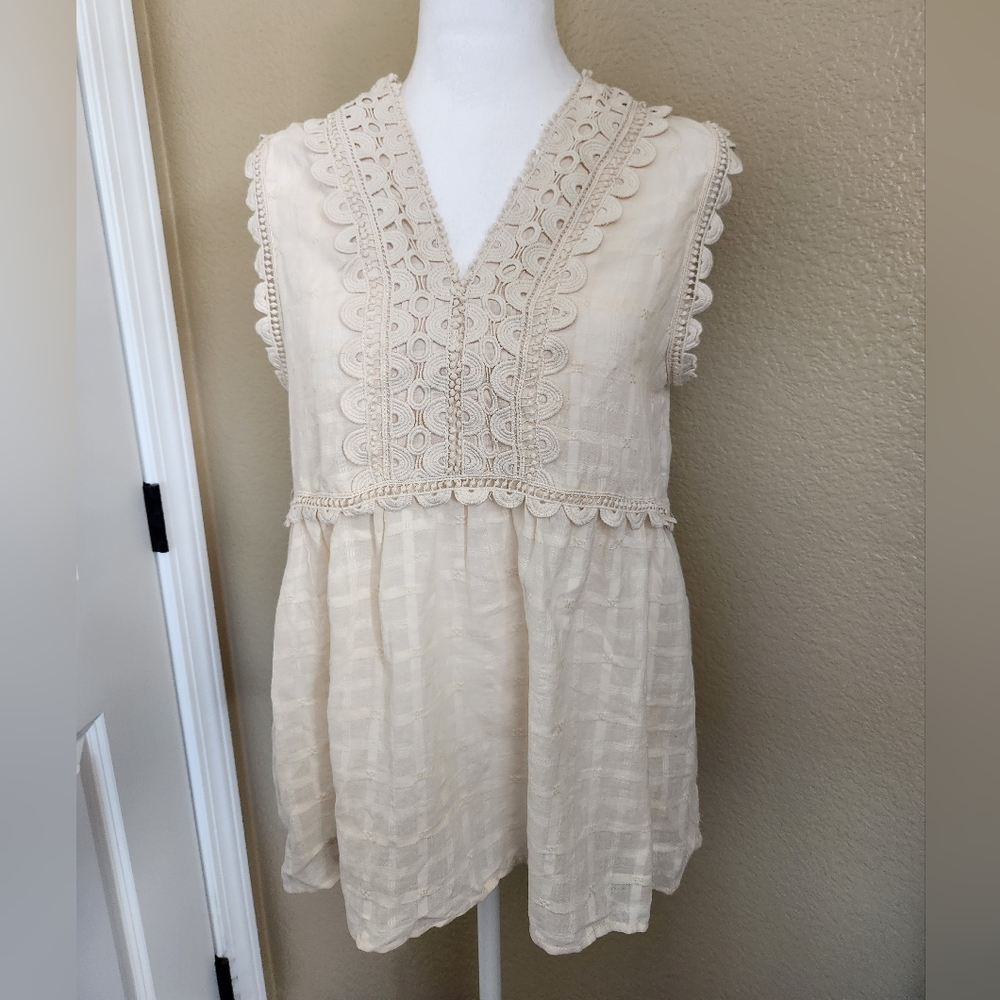 NWT New Max Studio Cotton Blouse, Size Small